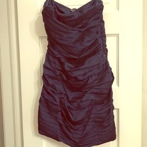 Express navy blue strapless dress